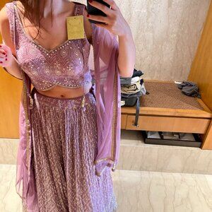Manyavar Mohey Purple Lehenga